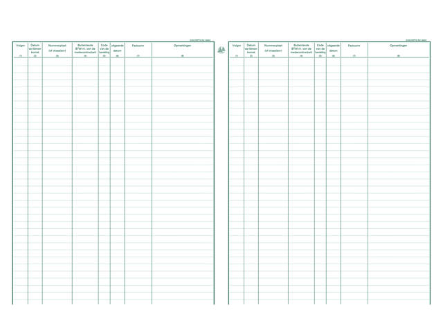 Register Piqure garagisten 320x250mm 80vel assorti