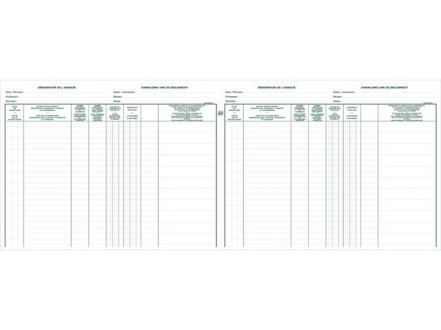 Register Piqure aandeelhouder bvba/sprl 80vel
