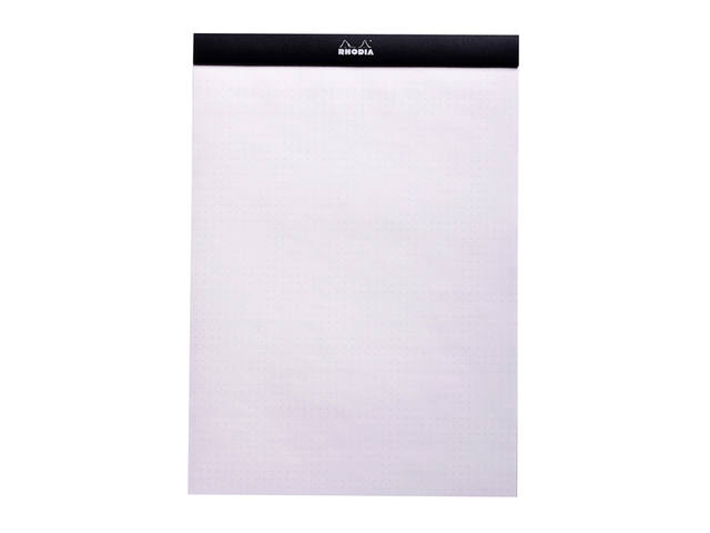 Schrijfblok Rhodia A4 dots 80v 80gr zwart
