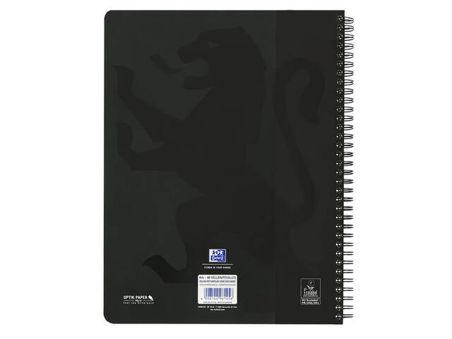 Collegeblk Oxf School A4+ ln 23gaats 160pag ass
