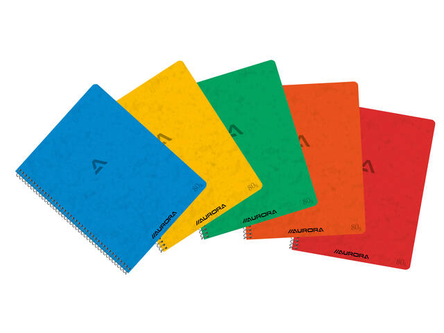 Schrift Aurora 210x165mm lijn 120pag 80gr ass