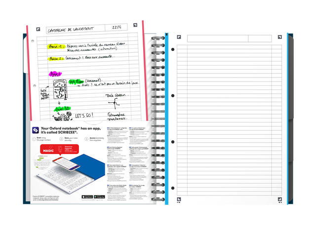 Collegeblok Oxford europeanbook A4+ 120 vel ass