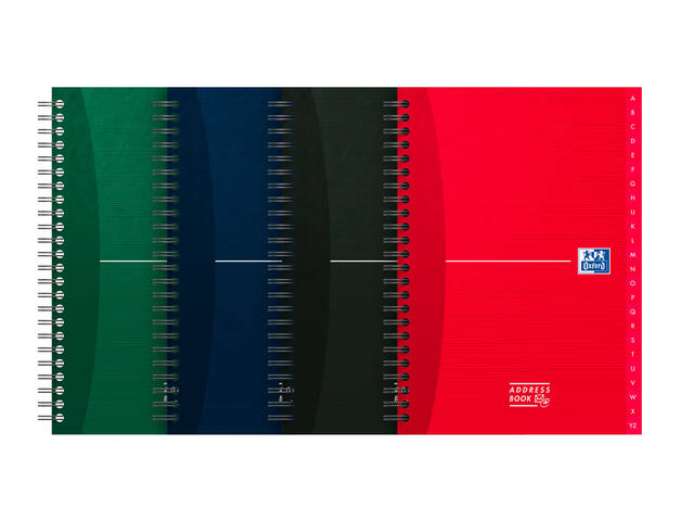 Adresboek Oxford Office Essentials dsp A5 72v ass