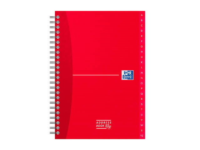 Adresboek Oxford Office Essentials dsp A5 72v ass