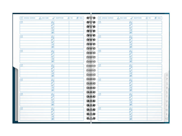 Adresboek Oxford Office Essentials dsp A5 72v ass