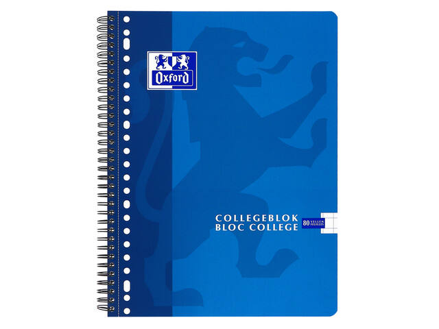 Collegeblk Oxf School A4 rt 10mm 23g 160pag ass