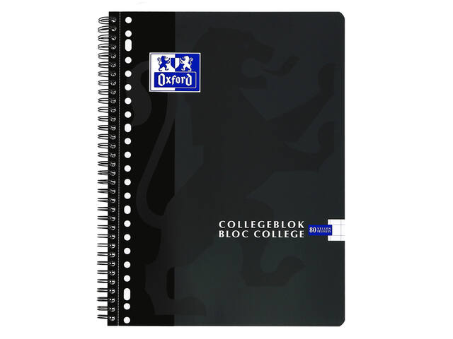 Collegeblk Oxf School A4 rt 10mm 23g 160pag ass