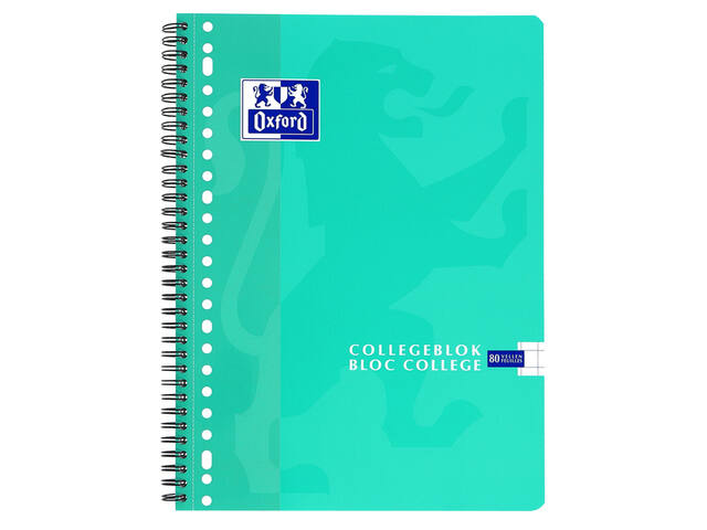 Collegeblk Oxf School A4 rt 10mm 23g 160pag ass