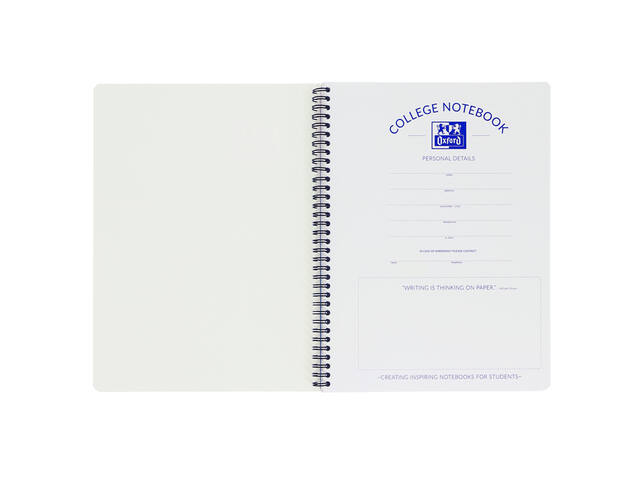 Collegeblk Oxf School A4 rt 10mm 23g 160pag ass