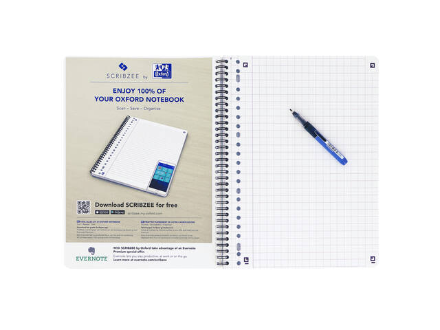 Collegeblk Oxf School A4 rt 10mm 23g 160pag ass