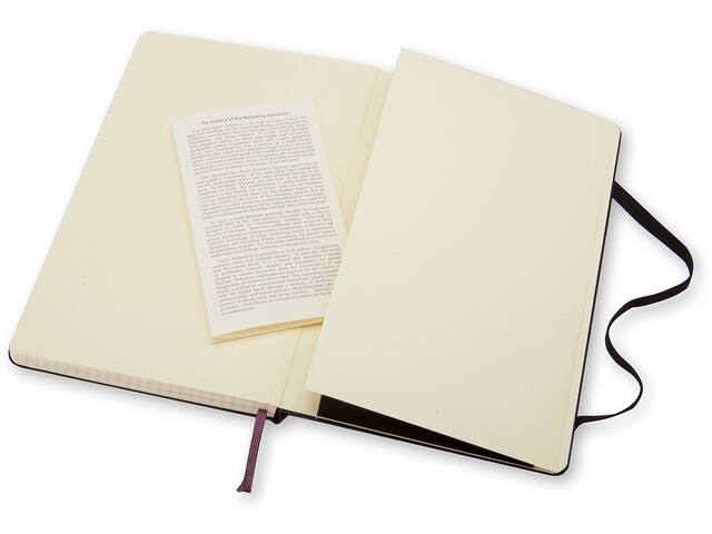 Notitieboek Moleskine large 130x210 ruit 5x5 hc zw