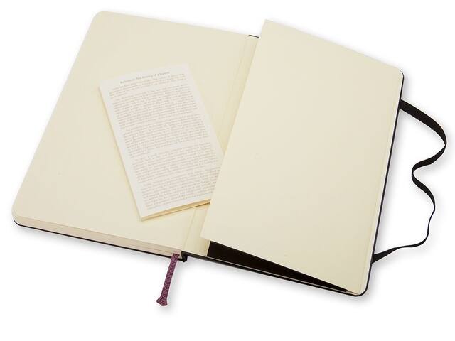 Notitieboek Moleskine large 130x210mm blc hc zwart