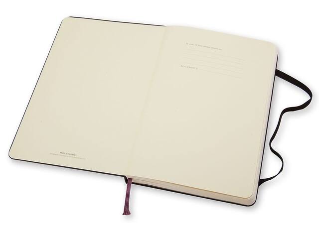 Notitieboek Moleskine large 130x210mm blc hc zwart