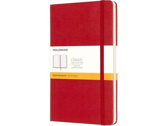 Notitieboek Moleskine large 130x210mm lijn hc rood