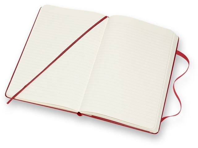 Notitieboek Moleskine large 130x210mm lijn hc rood