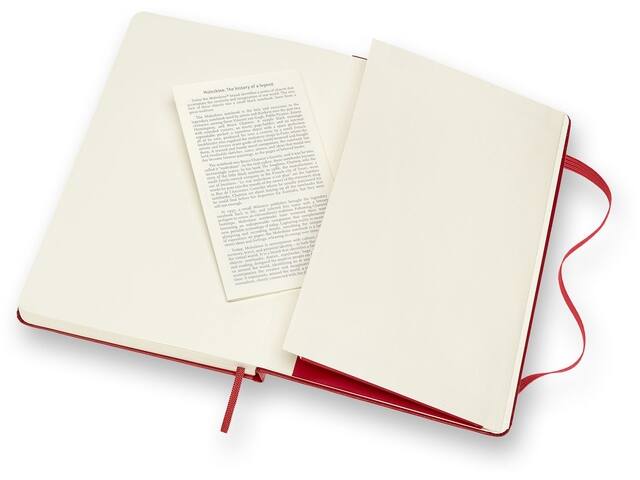 Notitieboek Moleskine large 130x210mm lijn hc rood