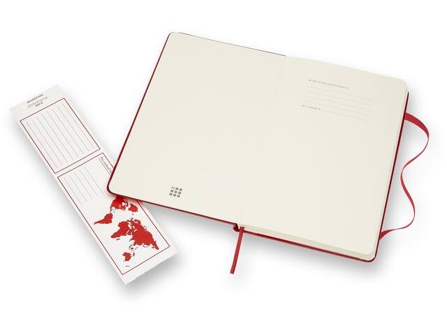 Notitieboek Moleskine large 130x210mm lijn hc rood