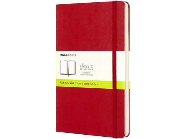 Notitieboek Moleskine L 130x210mm blanco hc rood