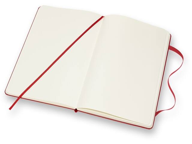 Notitieboek Moleskine L 130x210mm blanco hc rood