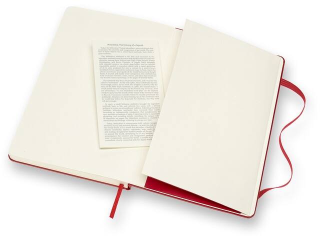 Notitieboek Moleskine L 130x210mm blanco hc rood