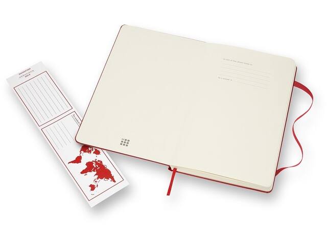 Notitieboek Moleskine L 130x210mm blanco hc rood