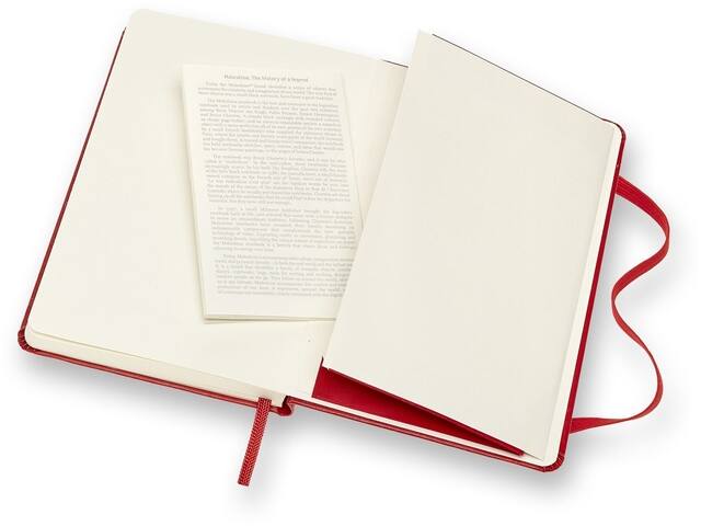 Notitieboek Moleskine pocket 90x140mm lijn hc rd