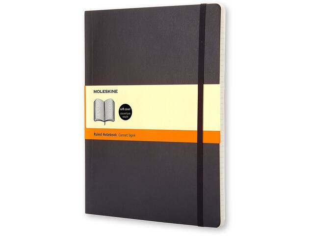 Notitieboek Moleskine XL 190x250mm lijn sc zwart