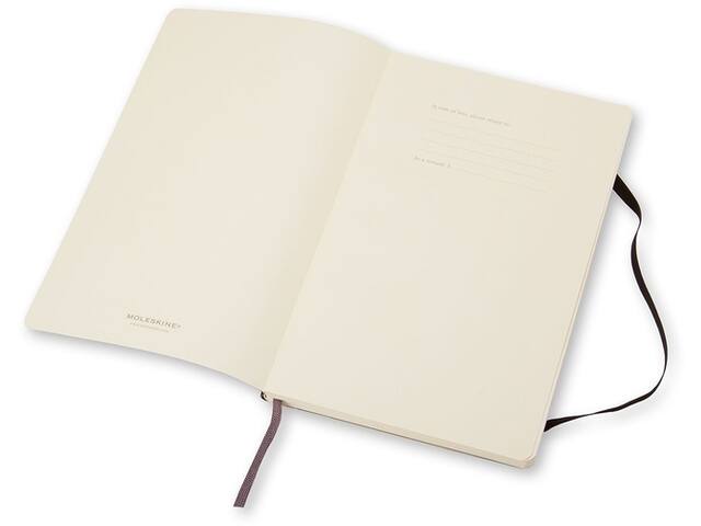 Notitieboek Moleskine large 130x210 blanco sc zw