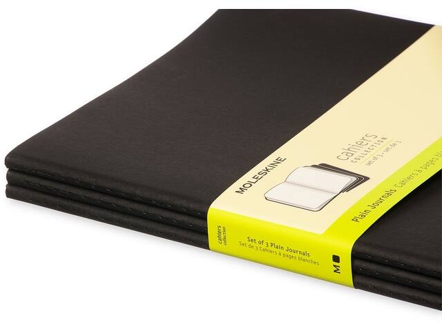 Schrift Moleskine 190x250mm blc 240pag zwart 3st