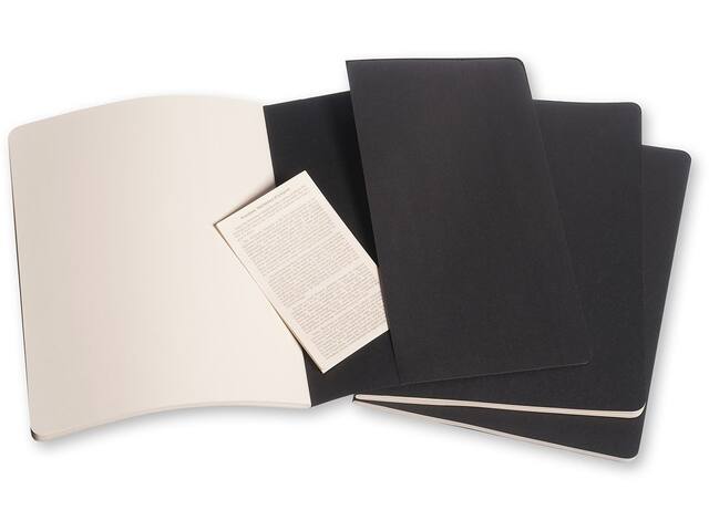 Schrift Moleskine 190x250mm blc 240pag zwart 3st
