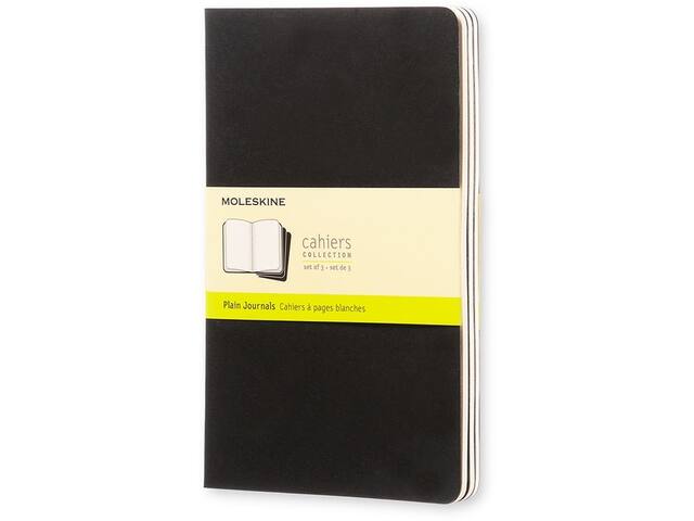 Schrift Moleskine 130x210mm blc 160pag zwart 3st