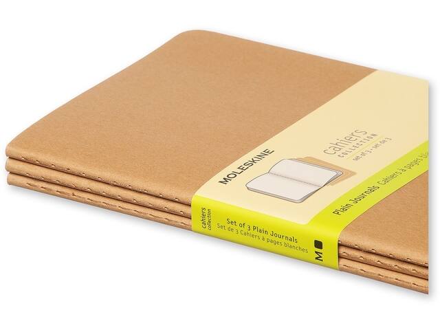 Schrift Moleskine 130x210mm blc 160pag kraft 3st