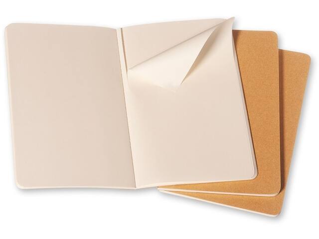 Schrift Moleskine 130x210mm blc 160pag kraft 3st