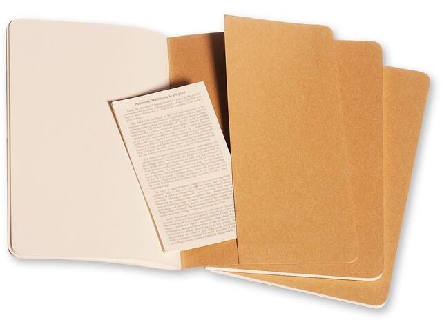 Schrift Moleskine 130x210mm blc 160pag kraft 3st