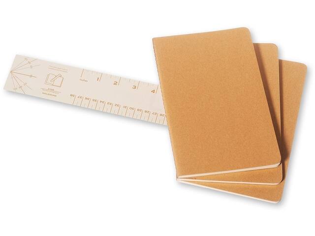 Schrift Moleskine 130x210mm blc 160pag kraft 3st