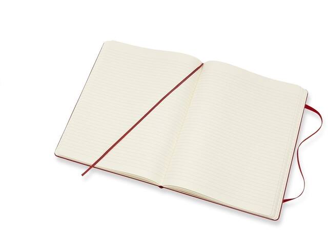 Notitieboek Moleskine XL 190x250mm ln hc scarl rd