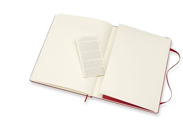 Notitieboek Moleskine XL 190x250mm ln hc scarl rd