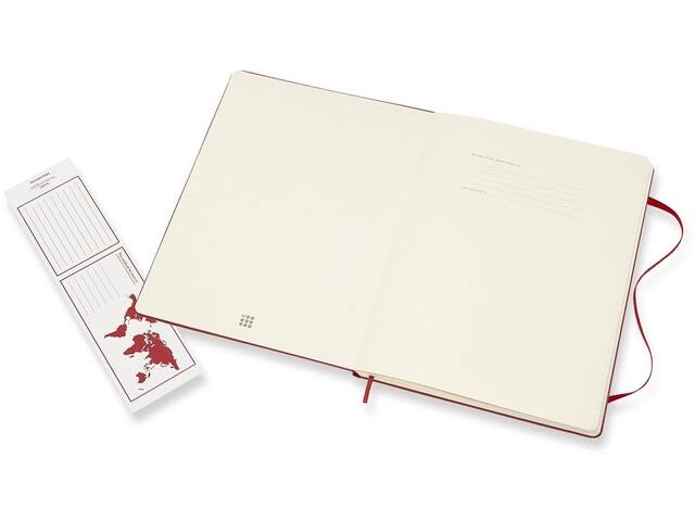 Notitieboek Moleskine XL 190x250mm ln hc scarl rd