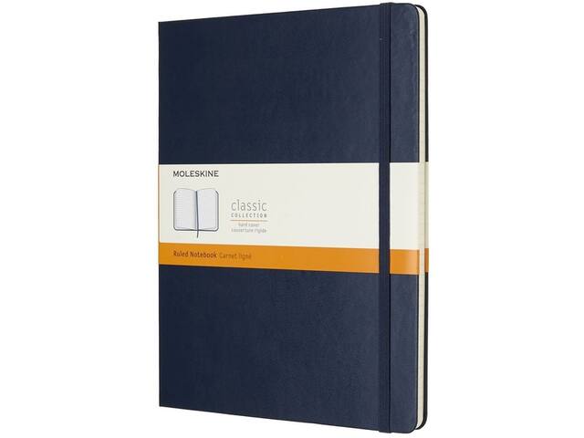 Notitieboek Moleskine XL 190x250 lijn hc sapp blue