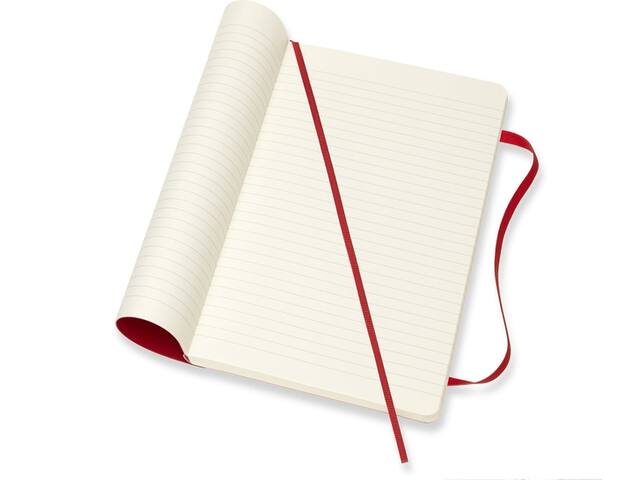 Notitieboek Moleskine L 130x210mm lijn sc scarl rd