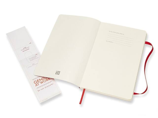 Notitieboek Moleskine L 130x210mm lijn sc scarl rd