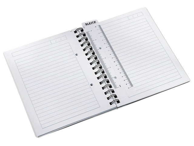 Notitieboek Leitz WOW A5 lijn spiraal PP wit