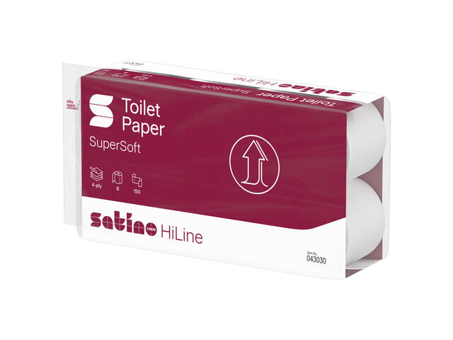Toiletpapier Satino MT1 HiLine 8x150 vel 043030
