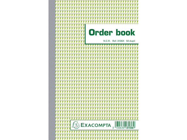 Orderboek Exacompta 210x135mm 50x2vel