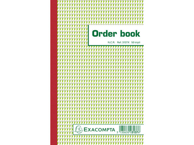 Orderboek Exacompta 210x135mm 50x3vel