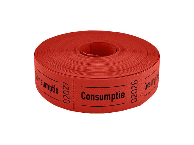 Consumptiebon Combicraft 57x30mm 2zijdig rd 2x1000