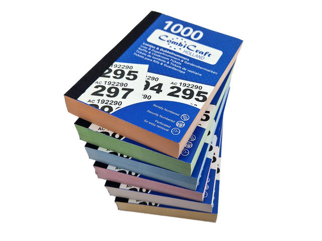 Nummerblok Combicraft 1 1000 assorti 6 stuks