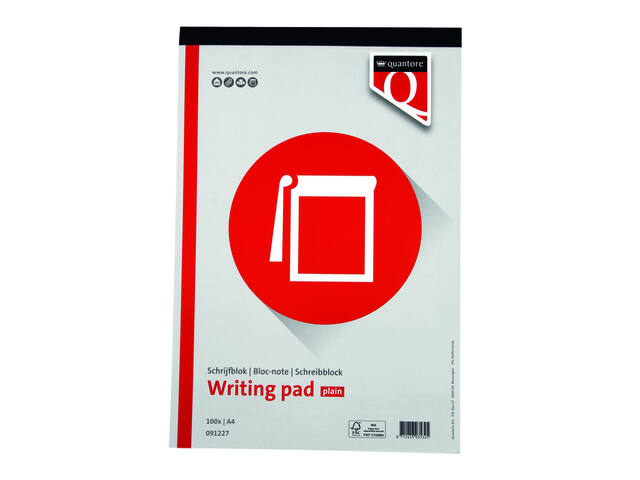 Schrijfblok Quantore A4 blanco 100vel 60gr