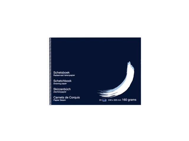 Schetsboek Papyrus 240x320mm 160gr 24 vel