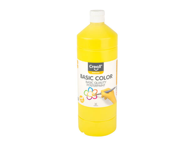 Plakkaatverf Creall basic geel 1000ml